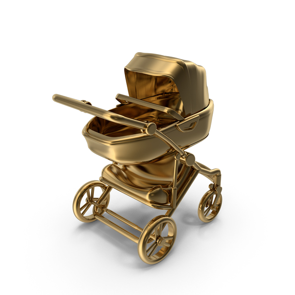 Gold Baby Stroller PNG & PSD Images Gold Baby Stroller PNG & PSD Images