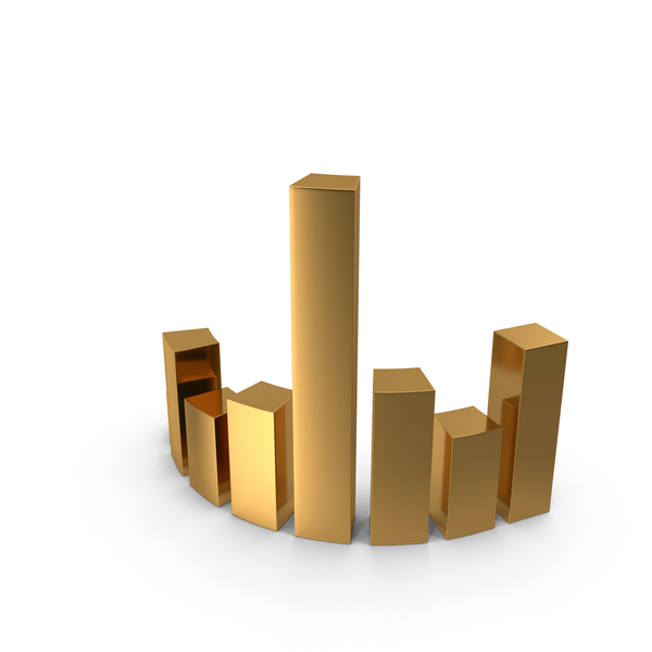 Gold Bar Graph Chart PNG Images & PSDs for Download | PixelSquid