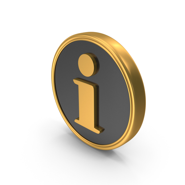 Symbols: Gold & Black Information Symbol PNG & PSD Images