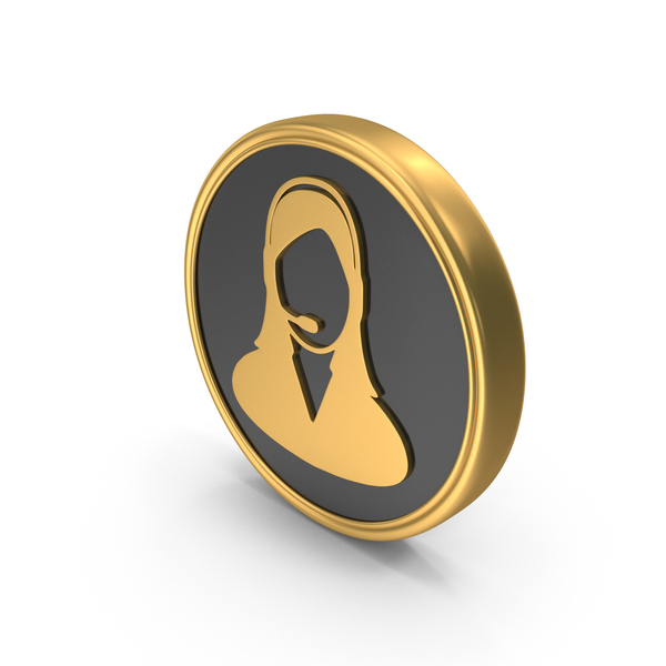 Symbols: Gold & Black Round Call Center Female Icon PNG & PSD Images Symbols: Gold & Black Round Call Center Female Icon PNG & PSD Images