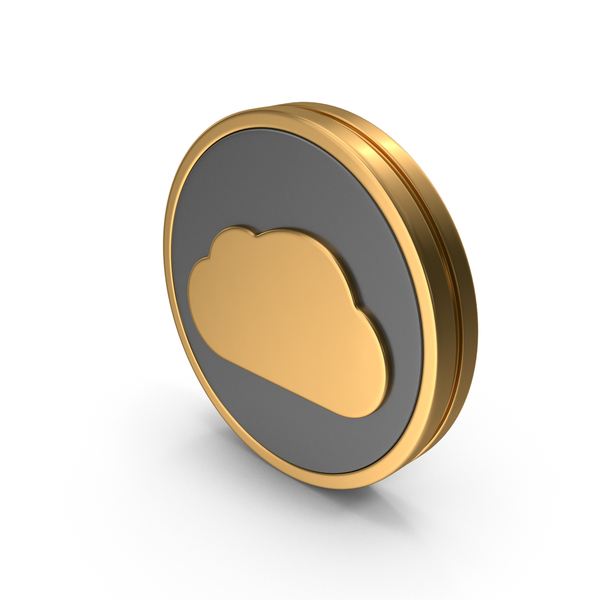 Symbols: Gold & Black Round Cloud Icon PNG & PSD Images