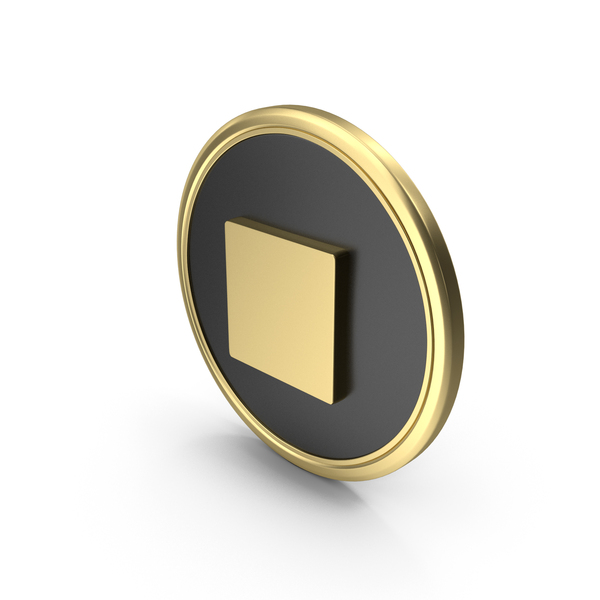Gold & Black Round Stop Symbol PNG Images & PSDs for Download ...