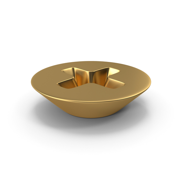 Gold Bolt Head PNG & PSD Images