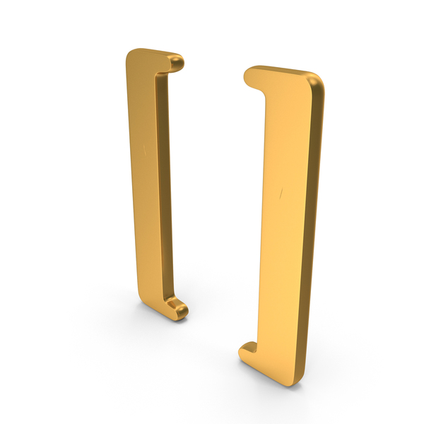 Symbols: Gold Brackets Icon PNG & PSD Images