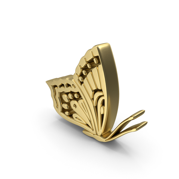 Symbols: Gold Butterfly Symbol PNG & PSD Images