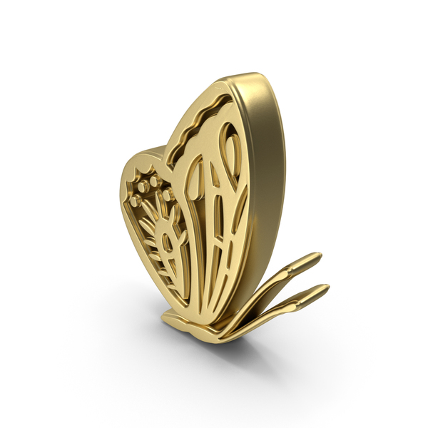 Symbols: Gold Butterfly Symbol PNG & PSD Images
