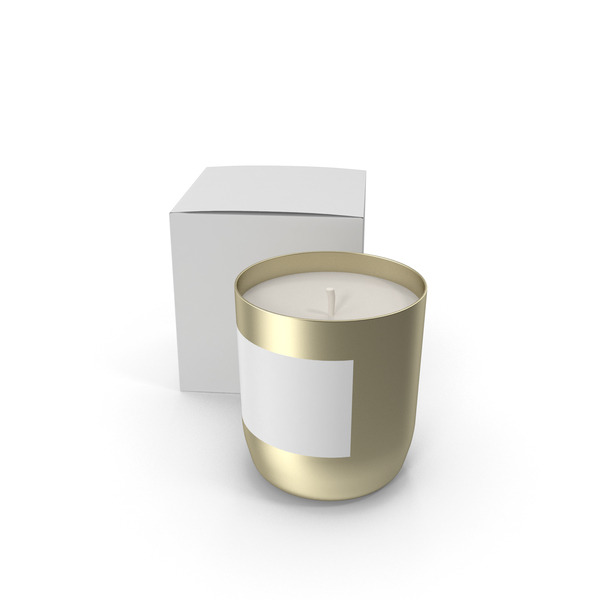 Gold Candle with White Box PNG & PSD Images Gold Candle with White Box PNG & PSD Images
