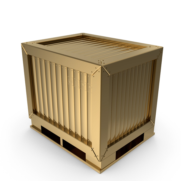 Gold Cargo Crate PNG & PSD Images Gold Cargo Crate PNG & PSD Images