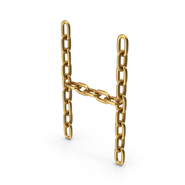 Language: Gold Chain Letter H PNG & PSD Images