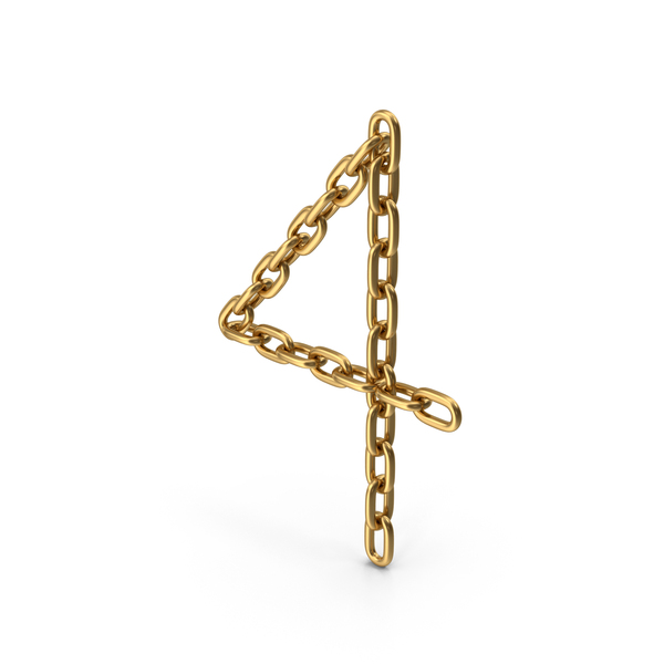Gold Chain Number Four PNG & PSD Images Gold Chain Number Four PNG & PSD Images