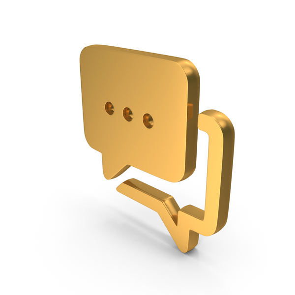 Symbols: Gold Chat Message Icon PNG & PSD Images Symbols: Gold Chat Message Icon PNG & PSD Images