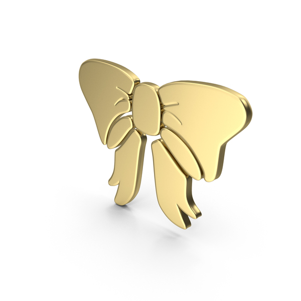 Symbols: Gold Christmas Bow Symbol PNG & PSD Images