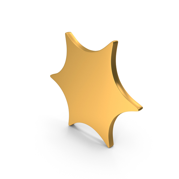 Symbols: Gold Christmas Decoration Star Icon PNG & PSD Images