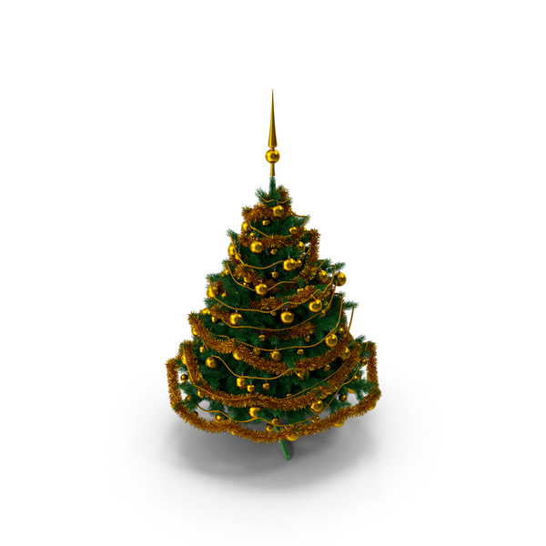 Gold Christmas Tree PNG Images & PSDs for Download | PixelSquid ...