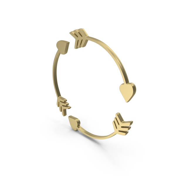 Directional Arrow: Gold Circular Heart Arrows PNG & PSD Images Directional Arrow: Gold Circular Heart Arrows PNG & PSD Images