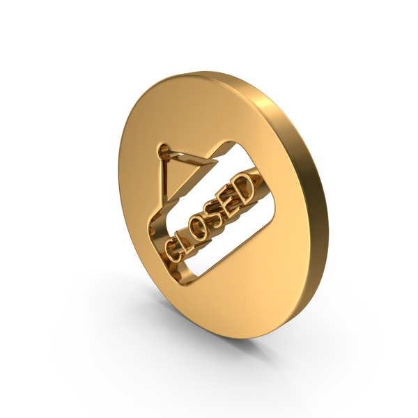 Symbols: Gold Closed Icon PNG & PSD Images