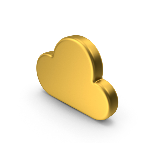 Computer: Gold Cloud Icon PNG & PSD Images