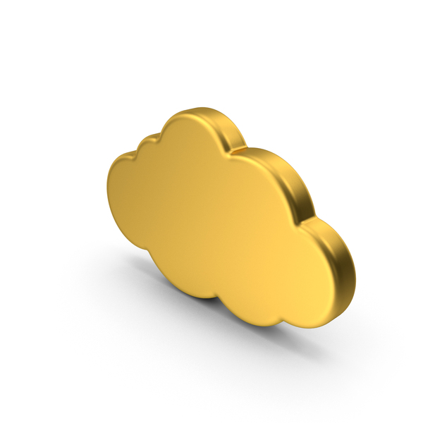 Computer: Gold Cloud Icon PNG & PSD Images