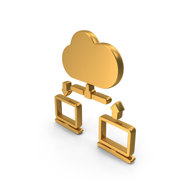 Gold Cloud Network Computers Upload Download Symbol Png Images & Psds 