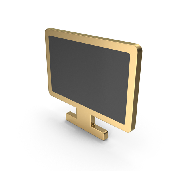 Logo: Gold Computer Screen Icon PNG & PSD Images