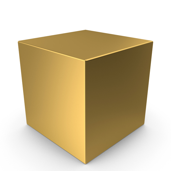 Gold Cube PNG & PSD Images Gold Cube PNG & PSD Images