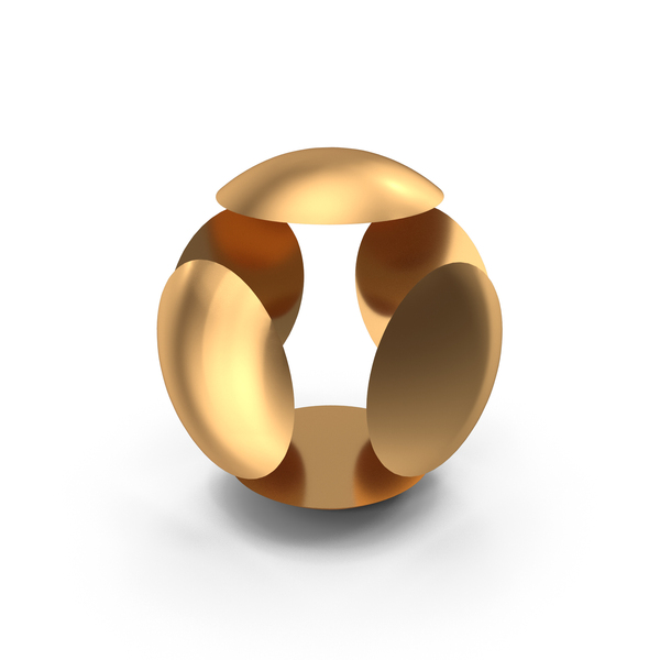 Gold Cube Cut In Sphere Ball Primitive PNG & PSD Images Gold Cube Cut In Sphere Ball Primitive PNG & PSD Images