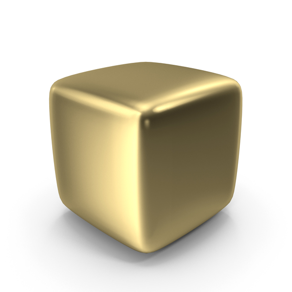 Symbols: Gold Cube Shape PNG & PSD Images