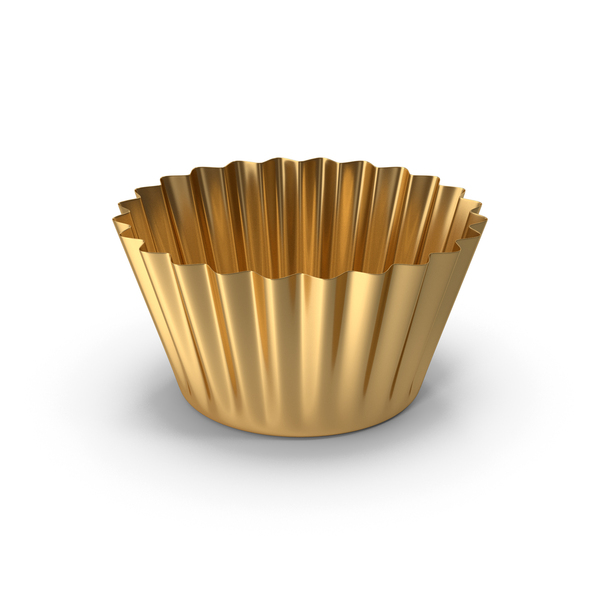 Gold Cupcake Mould PNG & PSD Images