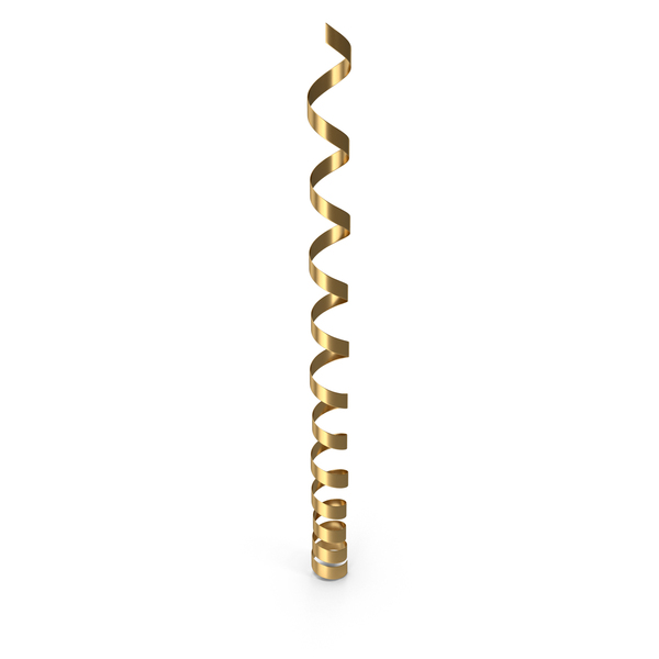 Gold Curly Ribbon PNG & PSD Images