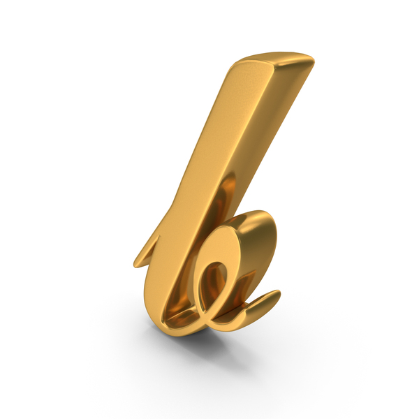 Language: Gold Cursive Letter B PNG & PSD Images
