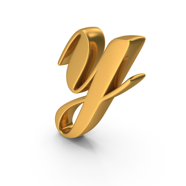 Language: Gold Cursive Letter Y PNG & PSD Images