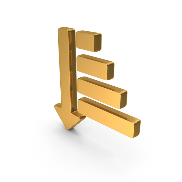 Symbols: Gold Decrease Symbol PNG & PSD Images Symbols: Gold Decrease Symbol PNG & PSD Images