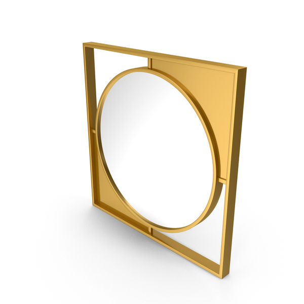 Gold Designer Mirror PNG & PSD Images