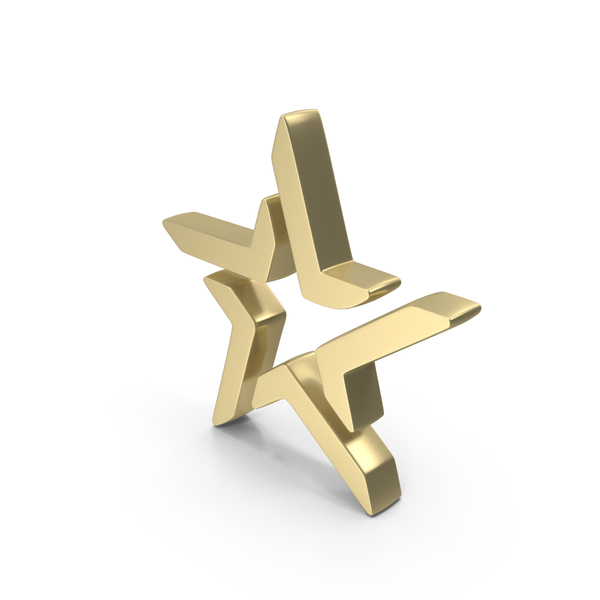 Symbols: Gold Designer Star Symbol PNG & PSD Images