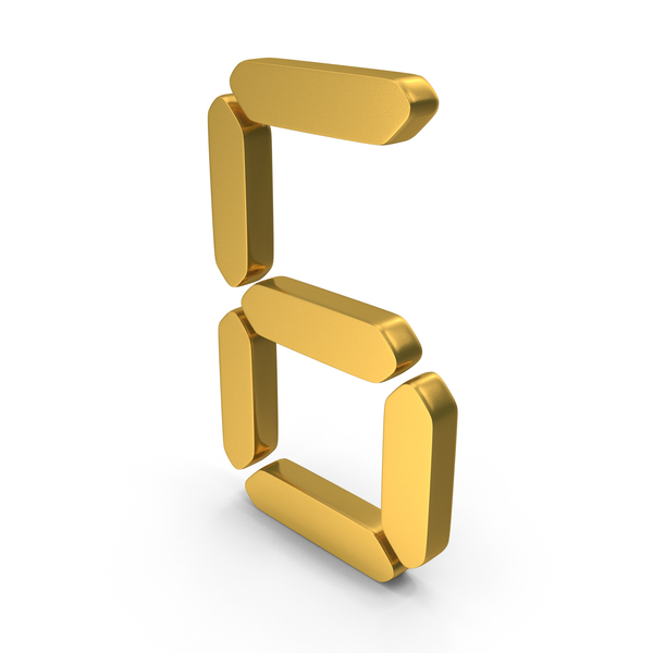 Gold Digital Number 6 PNG & PSD Images Gold Digital Number 6 PNG & PSD Images