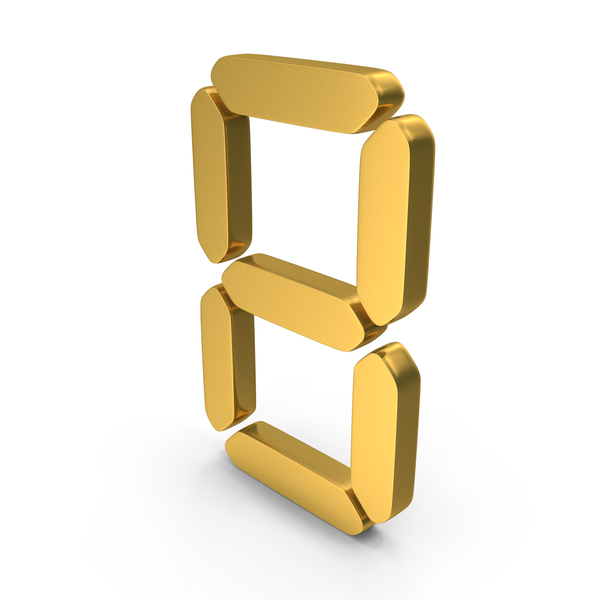 Gold Digital Number 8 PNG & PSD Images Gold Digital Number 8 PNG & PSD Images