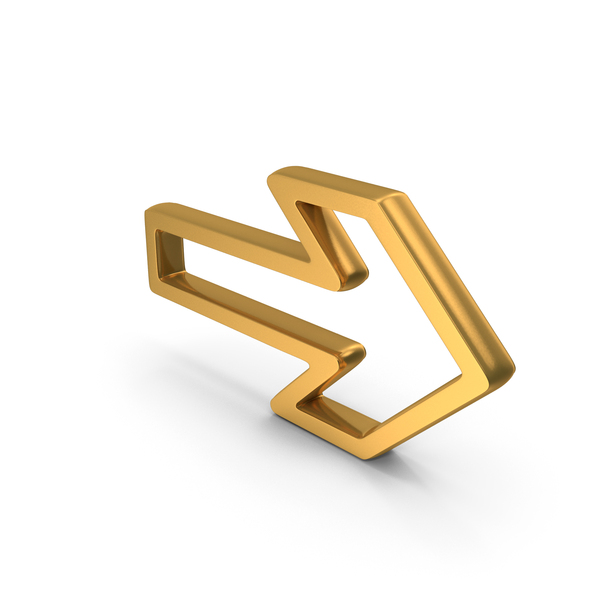 Gold Directional Arrow Symbol PNG Images & PSDs for Download ...