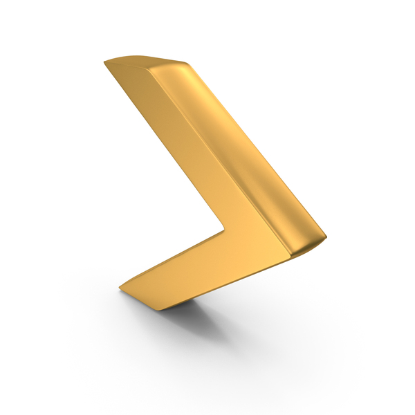 Symbols: Gold Directional Arrow Symbol PNG & PSD Images