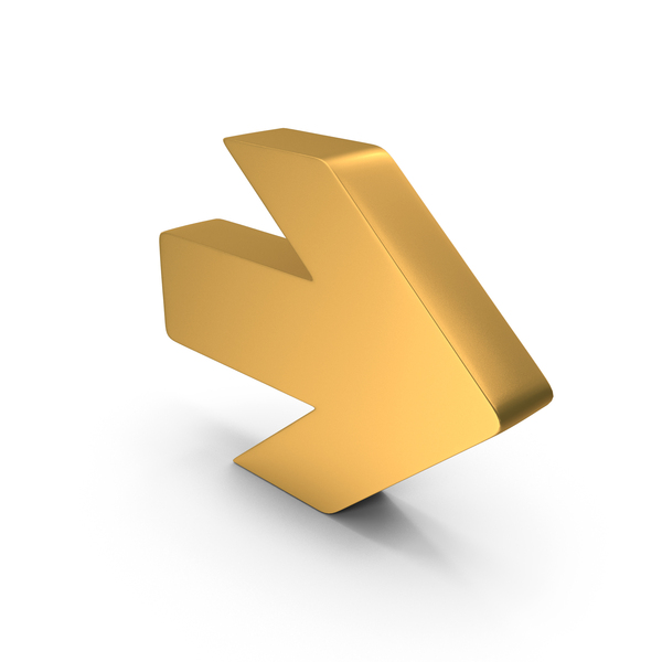 Gold Directional Arrow Symbol PNG Images & PSDs for Download ...