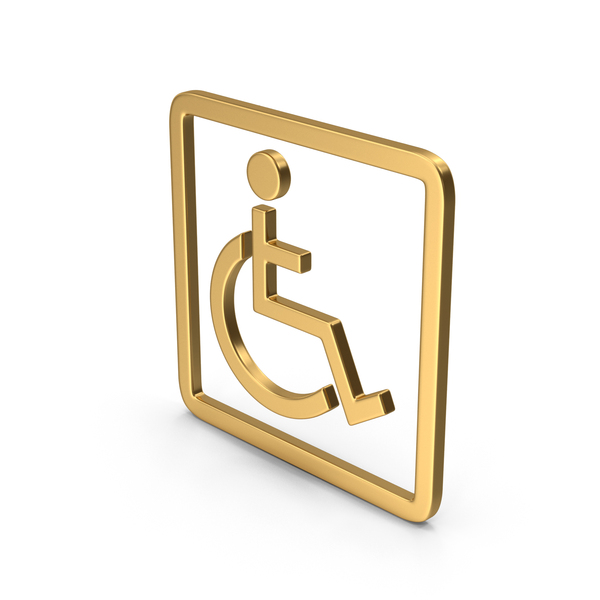 Symbols: Gold Disabled Symbol PNG & PSD Images