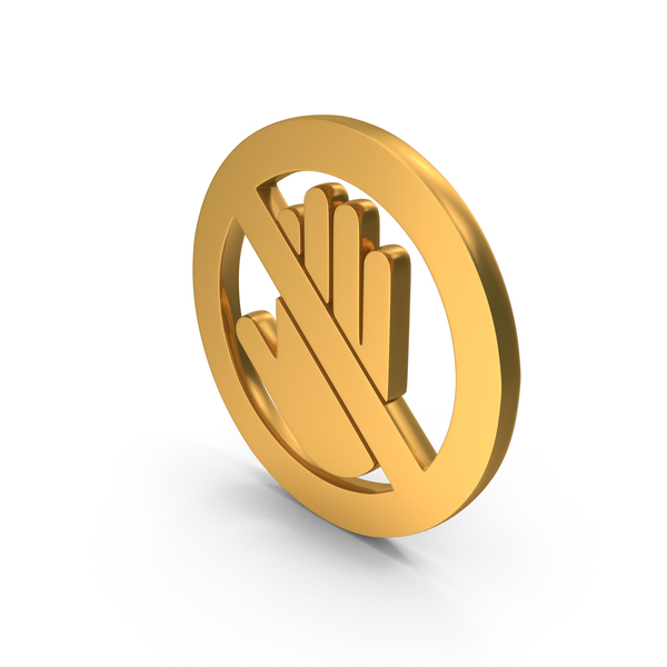 Symbols: Gold Do Not Touch Icon PNG & PSD Images Symbols: Gold Do Not Touch Icon PNG & PSD Images