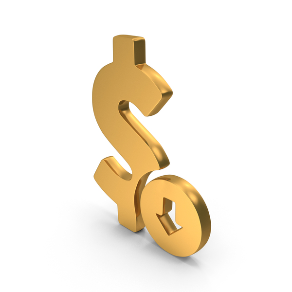 Symbols: Gold Dollar Currency Down Arrow Icon PNG & PSD Images