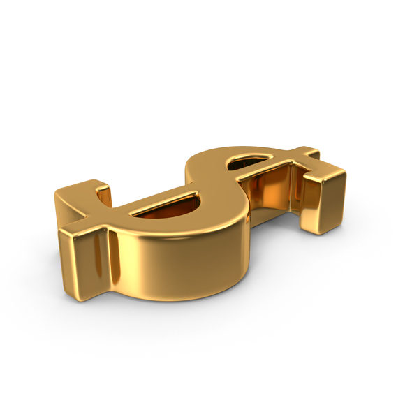 Sign: Gold Dollar Symbol Object Sign: Gold Dollar Symbol Object