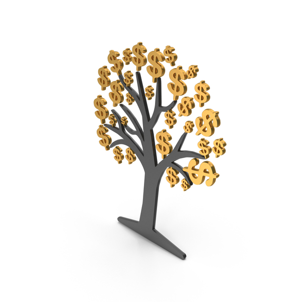 Symbols: Gold Dollar Tree Symbol PNG & PSD Images