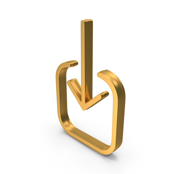 Gold Download Symbol PNG Images & PSDs for Download | PixelSquid ...