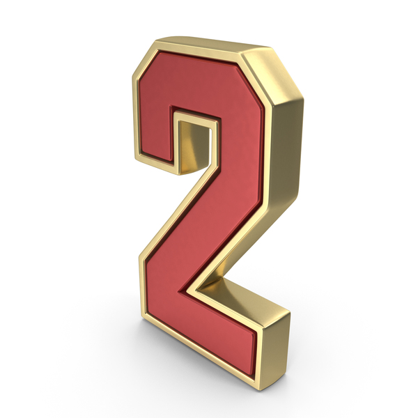 Gold Dual Number 2 PNG & PSD Images