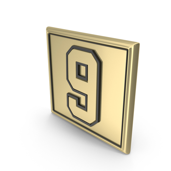Gold Dual Number 9 Board PNG & PSD Images