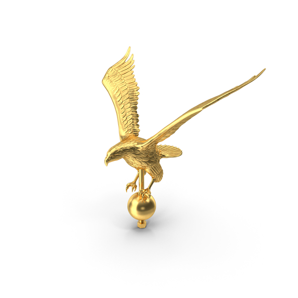 Bird Statue: Gold Eagle Flagpole Topper PNG & PSD Images Bird Statue: Gold Eagle Flagpole Topper PNG & PSD Images