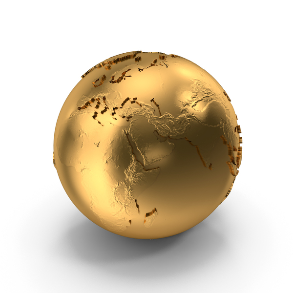 Gold Earth Globe PNG Images & PSDs for Download | PixelSquid - S121171176