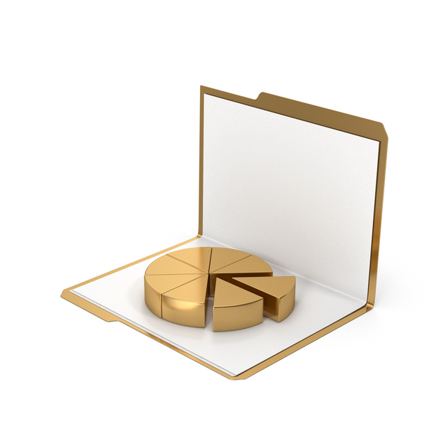 Gold File Folder And Pie Chart PNG & PSD Images Gold File Folder And Pie Chart PNG & PSD Images